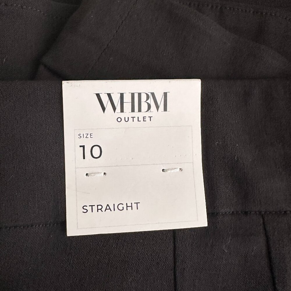 NWT White House Black Market Pullon Straight Capri Black 10 - Picture 4 of 9
